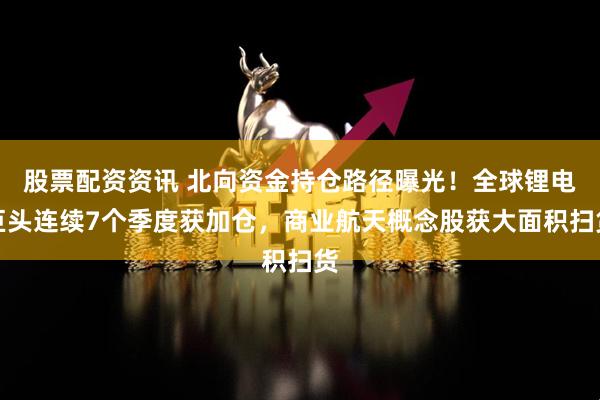 股票配资资讯 北向资金持仓路径曝光！全球锂电巨头连续7个季度获加仓，商业航天概念股获大面积扫货